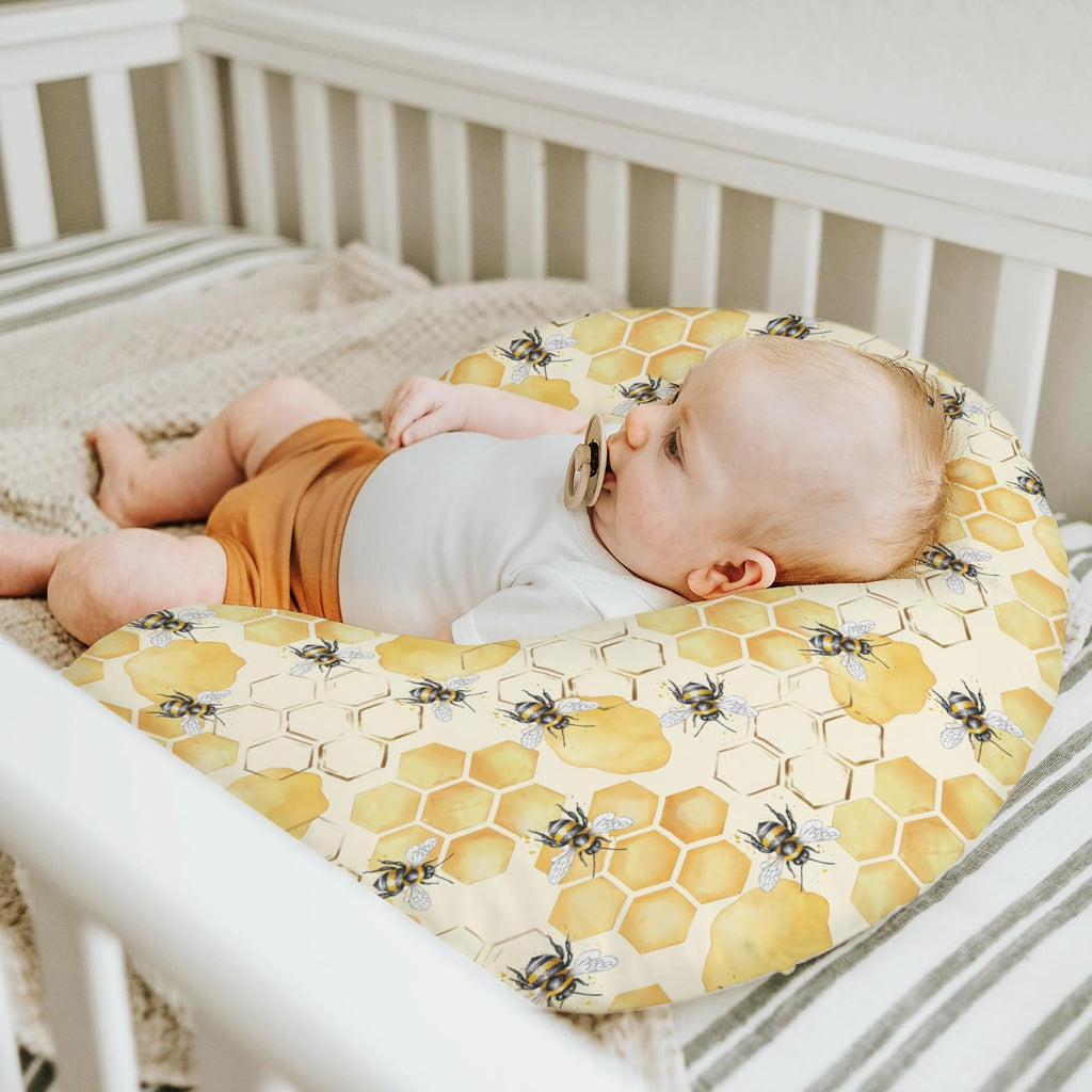 Nursing Pillow Covers for Boy Girl Bees - Honey view 4