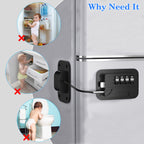 Fridge Locks with Code for Refrigerator - B-Black-1PACK view 1