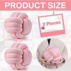 Namalu 2 Pcs Knot Pillow Decorative Throw Pillow - Light Pink / 7.87 Inches view 1