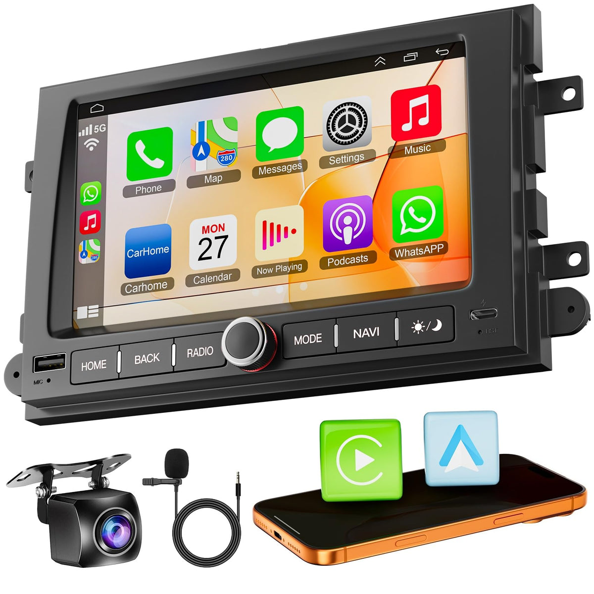 8Core+64GB Android 15 Car Stereo Radio for Ford F150 F-150