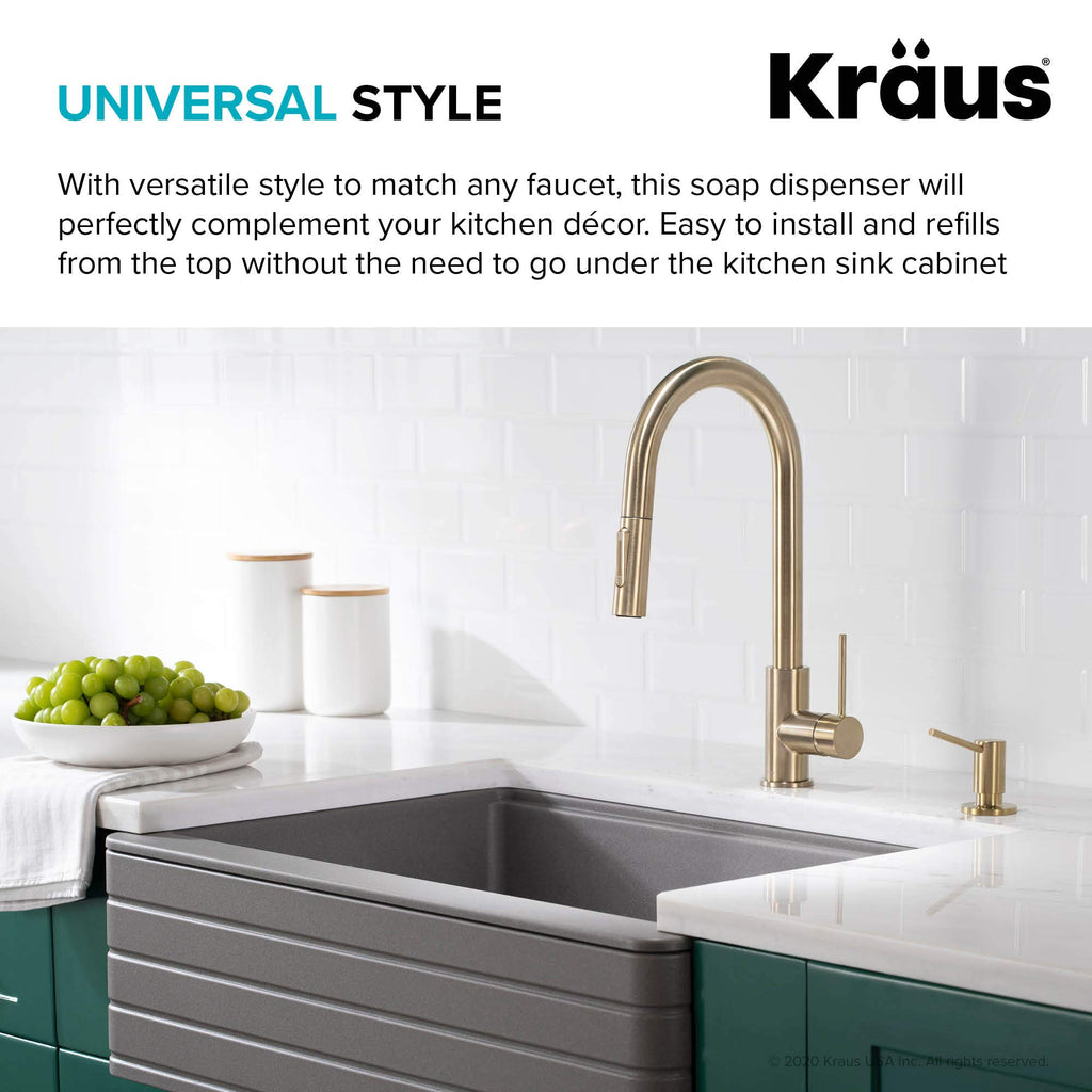 KRAUS Kitchen Soap Dispenser KSD-43 - Brushed Gold view 6