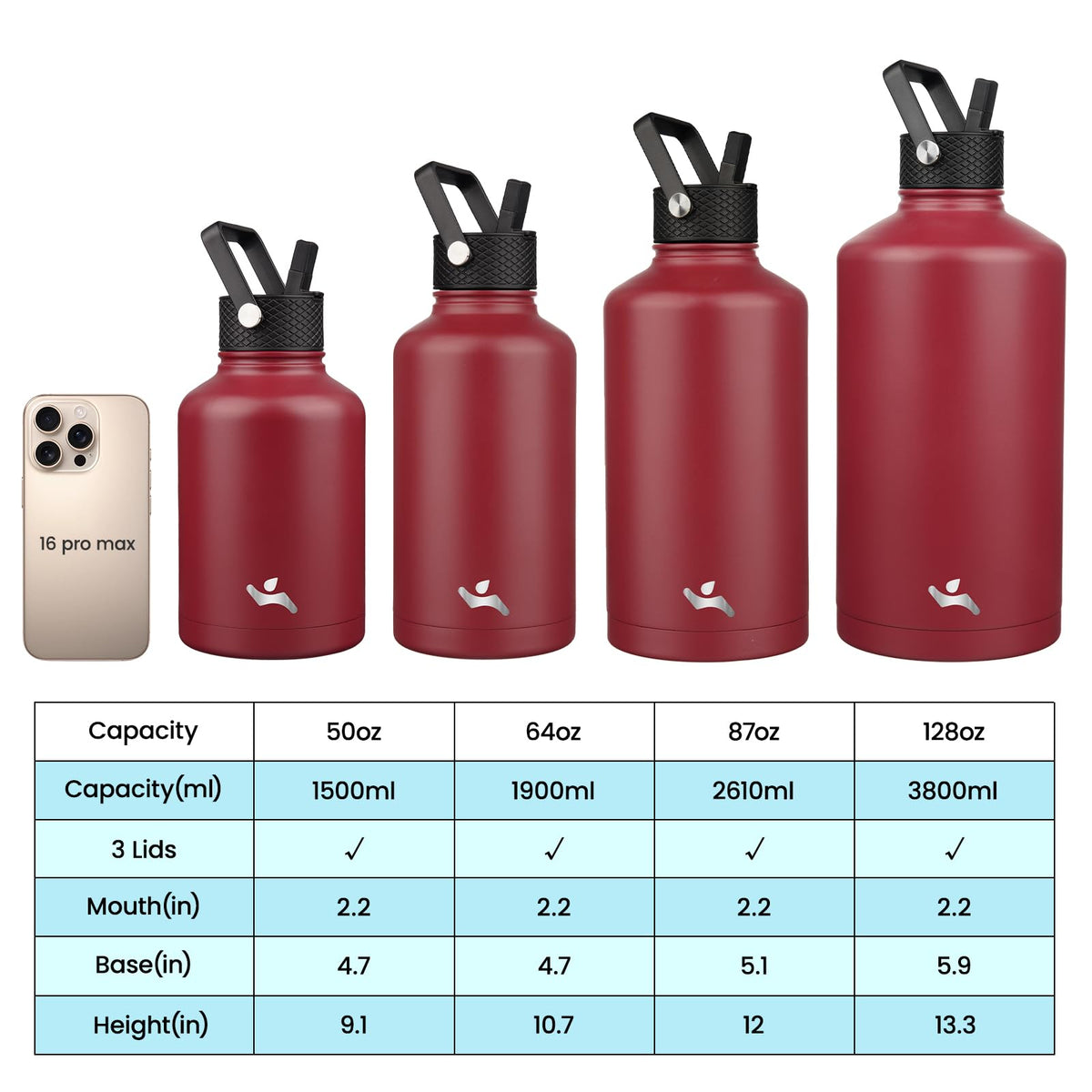 Konokyo oz Insulated Stainless Steel Water Bottle