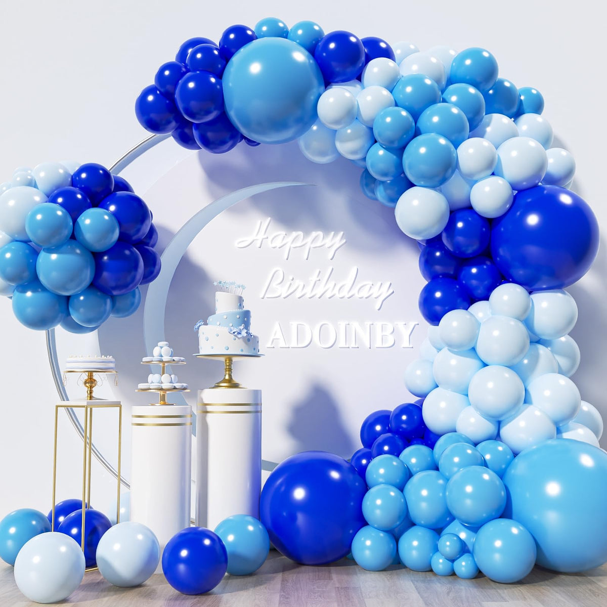 ADOINBY Balloons Arch Kit - Blue