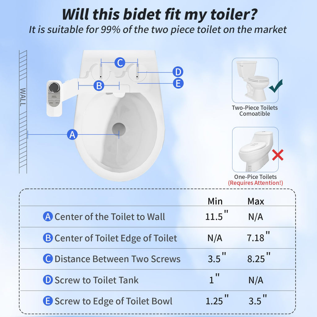 SAMODRA Non-Electric Bidet - Pebble Gray view 5