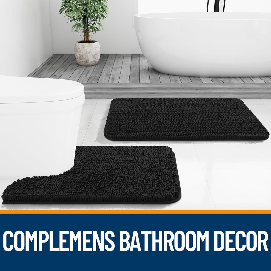 OLANLY Bathroom Runner Rugs 47x20, Extra Soft Absorbent Chenille Bath Rugs (additional view 6)