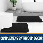 OLANLY Bathroom Runner Rugs 47x20, Extra Soft Absorbent Chenille Bath Rugs (additional view 6)