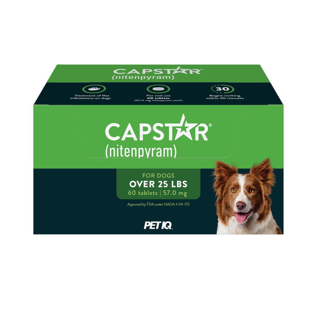 Capstar(nitenpyram) for Dogs Fast-Acting Oral Flea Treatment for Dogs Over 25 lbs, Vet-Recommended Medication Tablets
