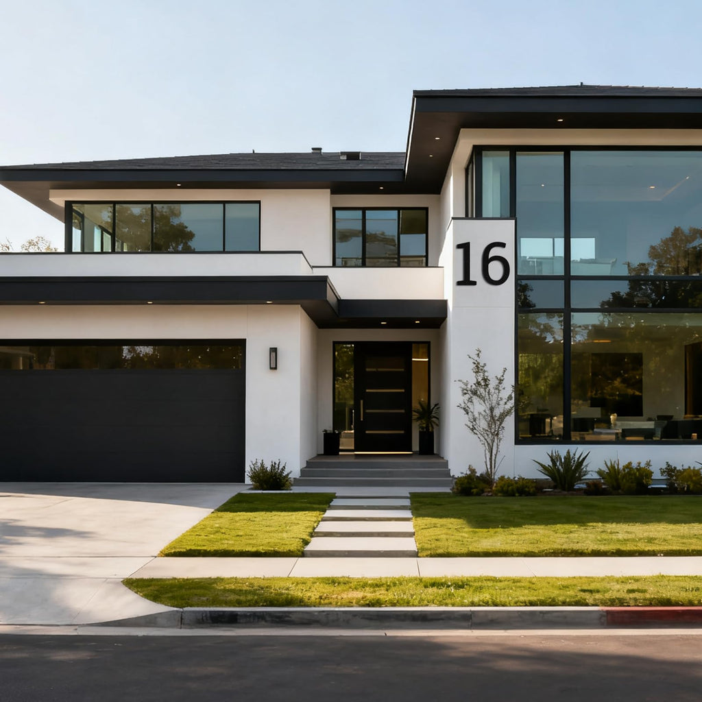 Ya_chtttwo 2" Stainless Steel Floating House letters, Metal Letters, House Address Letter for Outside, Modern Black