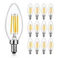 Brtstiun C35 LED Light Bulbs - 4w-2700k Soft Warm White / 12 Pack