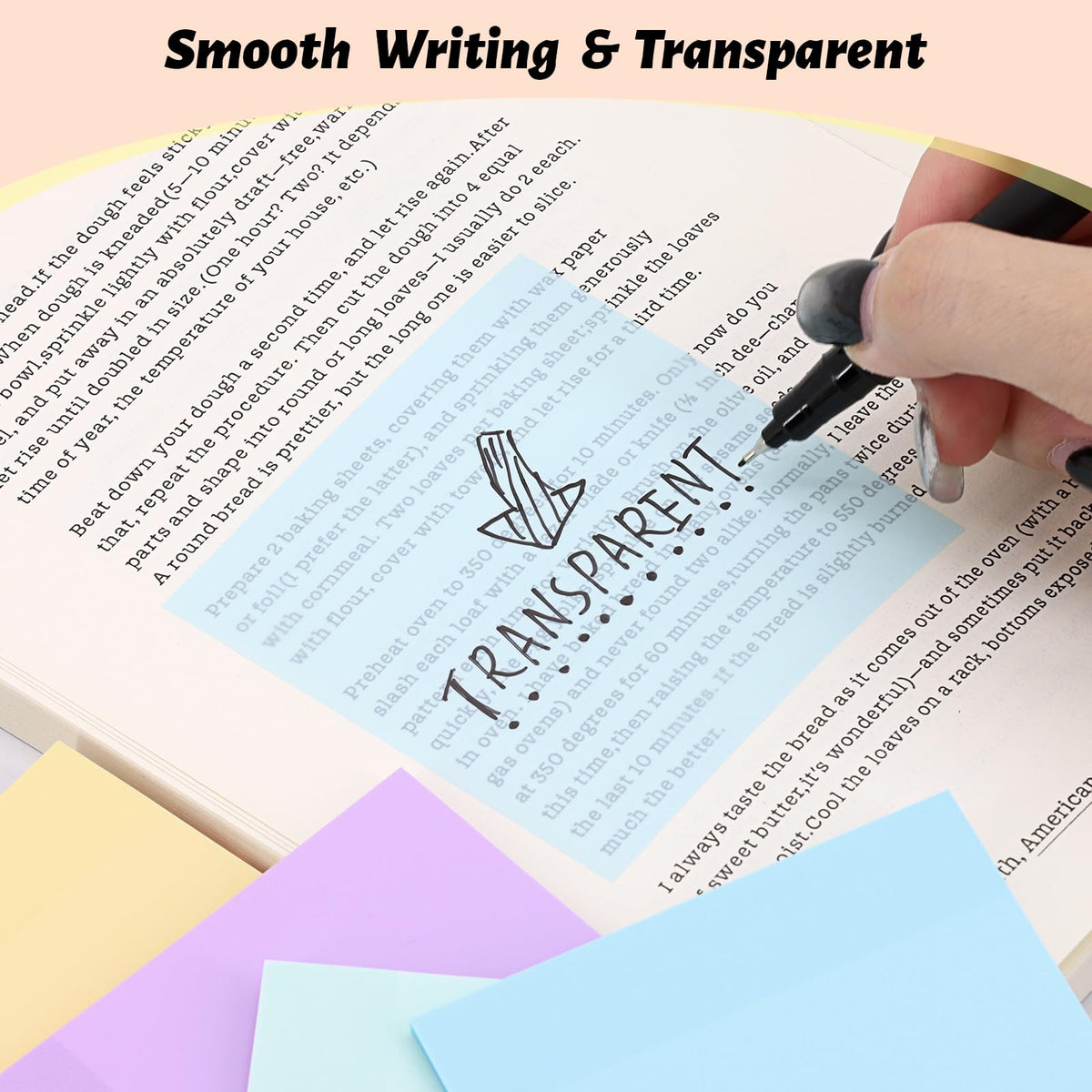 800 Sheets Transparent Sticky Notes