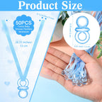Geetery 51 Pcs Baby Shower Game Pacifier Necklace - Blue / Cowboy view 2