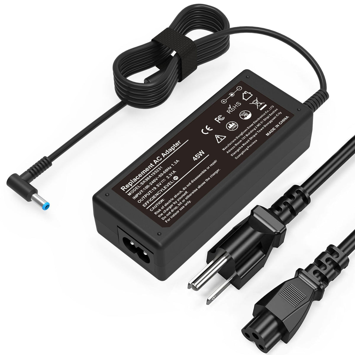 AYKLCZUU 45W Charger Compatible with HP Laptop Charger Blue Tip 4.5mm,741727-001 TPN-C125 HSTNN-LA40 HSTNN-DA40