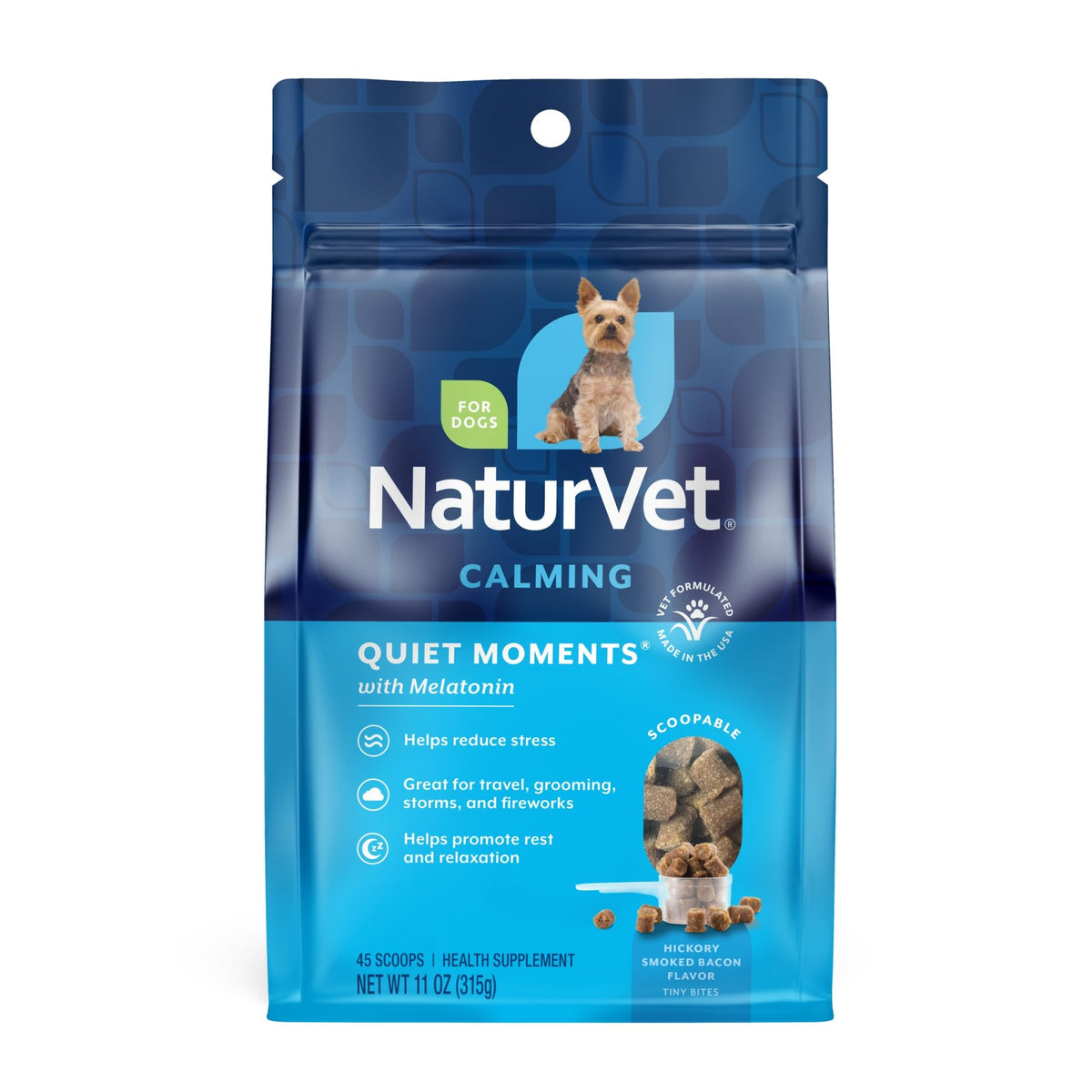 NaturVet Quiet Moments Calming Aid Scoopables for Dogs - 11oz