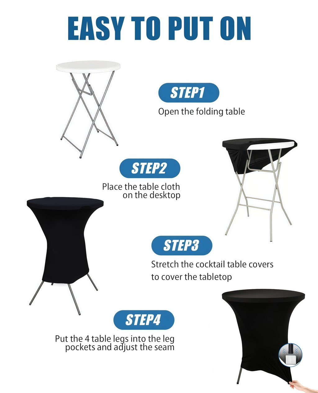 Lemict Cocktail Table Covers - Ivory-32"x43" / 6 view 3