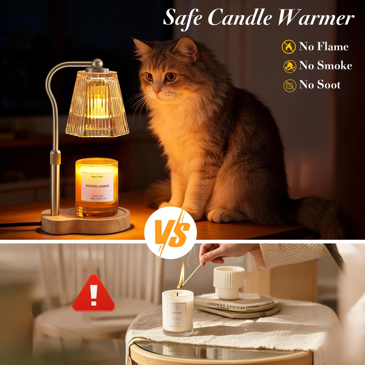 AODHGR Candle Warmer Lamp with Timer Dimmable