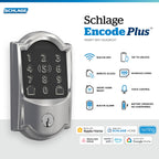 Schlage Encode Plus Smart WiFi Deadbolt Lock, Tap to Unlock