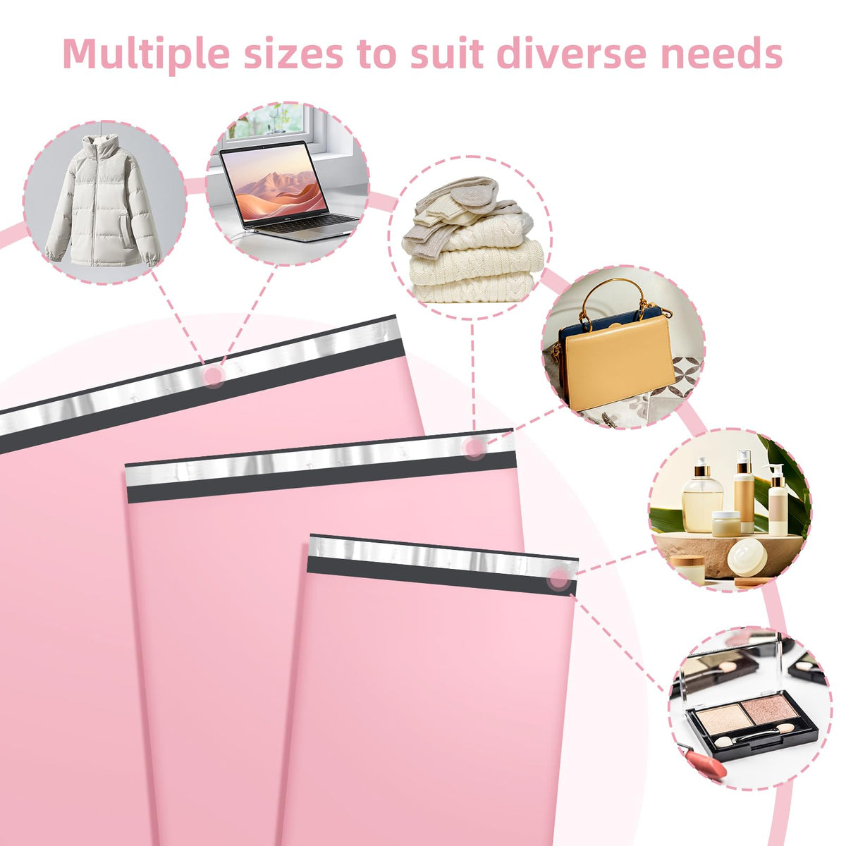Famagic Poly Mailers Variety Pack - Pink / 10x13" & 14.5x19" & 19x24" view 4