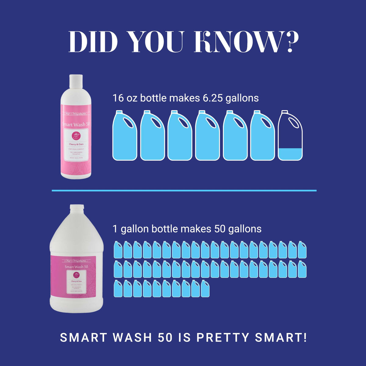 Chris Christensen SmartWash50 Ultra Concentrated Dog Shampoo - Cherry & Oats - 1 Gallon view 2