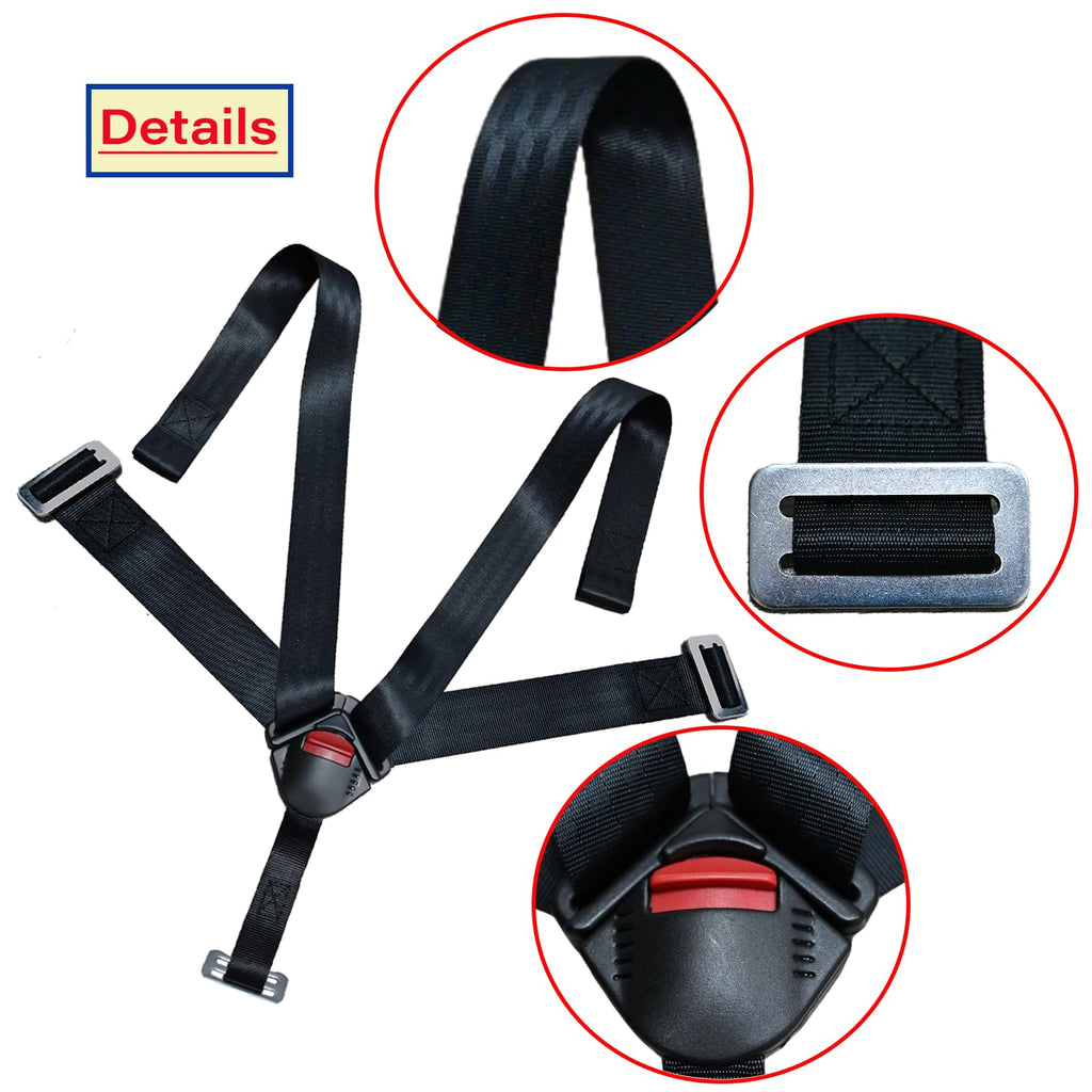 Universal 5 Point Seat Chest Harness with Locking Buckle Adjustable Straps Replacement (additional view 3)