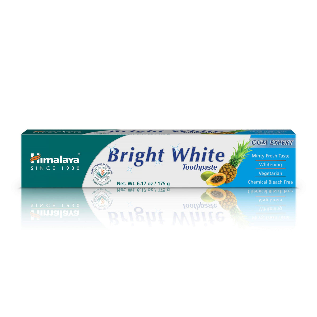 Himalaya Bright White Fluoride-Free Toothpaste,Mint Flavor (6.17 oz)