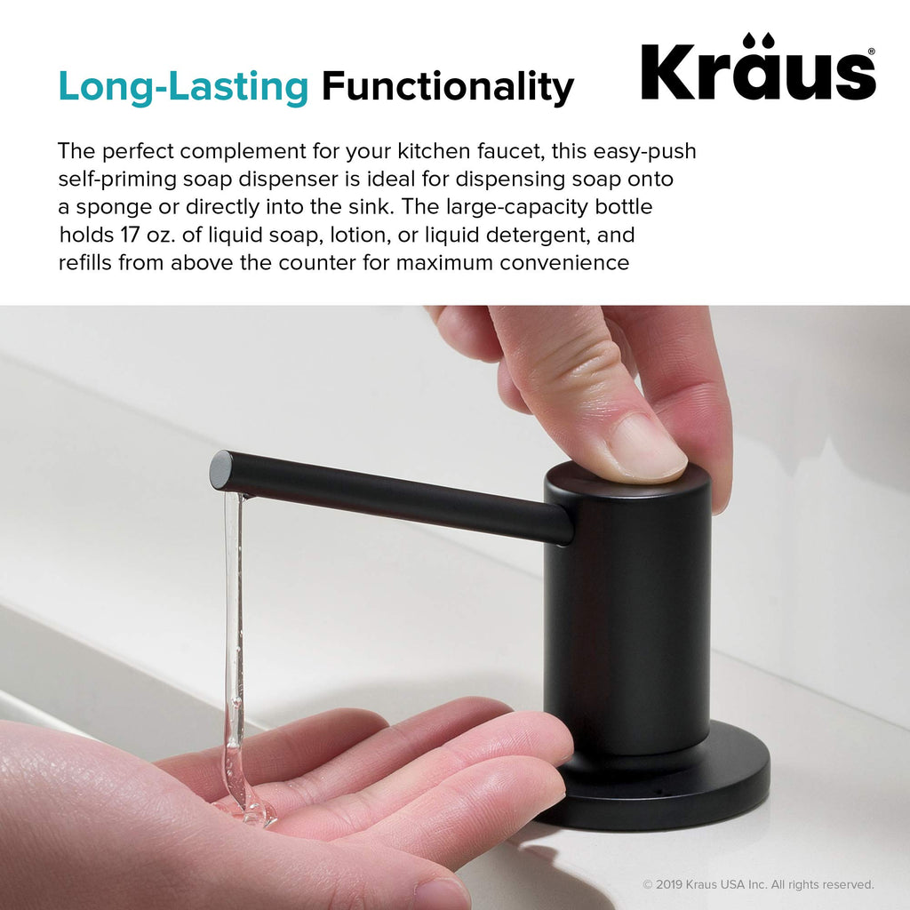 KRAUS Kitchen Soap Dispenser KSD-43 - Matte Black view 4