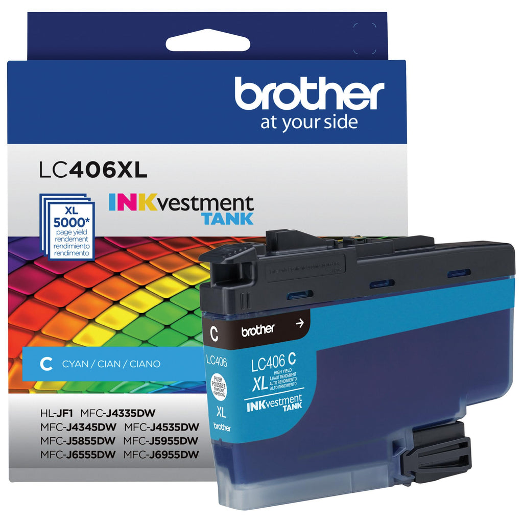 Brother LC406XLC High Yield Cyan Ink Cartridge (LC406XLCS)