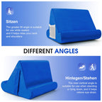 Sttargxing Tablet Stand Multi-Angle Tablet Pad Stand Lazy Holder Stand Soft Pad Stand Tablet Cushion Stand with Net Pocket & Random Color Stands for Lap - Blue view 4