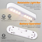STAR-SPANGLED 7” Motion Sensor Lights Indoor AAA Battery, 3 Pack Warm – White (XGCL-22A)