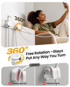 Silkland 360° Rotable Cable Clips - White / 6 Pack view 2
