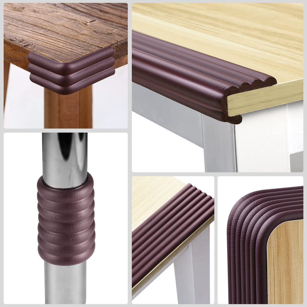 Dovesail Upgrade Baby Proofing Edge Guards 6.6ft Protector with 3M Adhesive Double Sided Tape - Brown - 16.4 Feet view 1