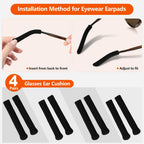 Coikcer 4 Pairs Glasses Ear Cushion, Anti-Slip Knitting Cotton Sleeve (additional view 2)