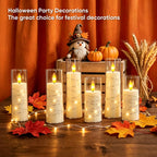Raycare Flameless Candles with String Lights - 9pcs-Ivory view 1