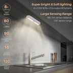 STAR-SPANGLED 7” Motion Sensor Lights Indoor AAA Battery, 3 Pack Warm – White (XGCL-22A)