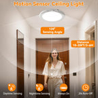 KYEKIO Rechargeable Motion Sensor Ceiling Light with Remote - White view 3