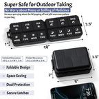 Foldable Portable 7 Day Pill Organizer 2 Times a Day, AM PM Weekly Pill Box