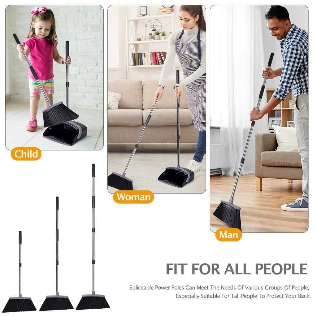 XXFLOWER Broom and Dustpan - Charcoal Black view 8