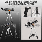 NEYLANG Telescope, 70mm Aperture Portable Refractor Telescope for Astronomy Beginners - Black / 70x500MM view 5
