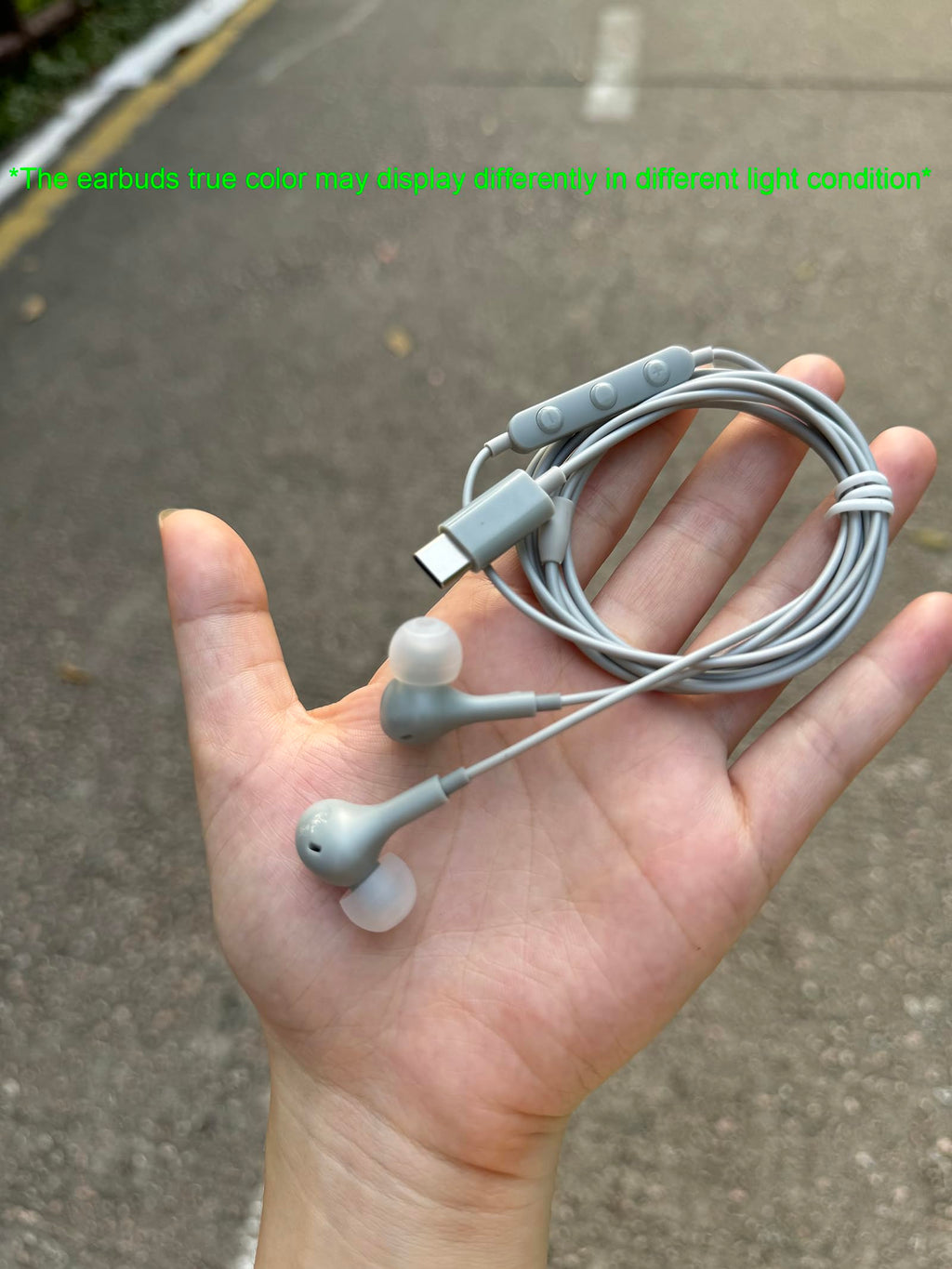 USB C Headphones for iPhone 18 Pro Max 17 16 15/Galaxy S26 FE Wired Earbuds - Sky-Grey view 7