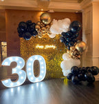 ADOINBY Balloons Arch Kit - Gold and Black White view 6