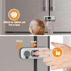 Fridge Locks for Kids with Strong Adhesive - Gray / 5 Pack view 2