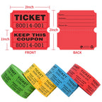 LLIKED Raffle Tickets - 4000-green,yellow,blue and Red view 1
