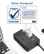 Power Strip, 4 Flat Plug