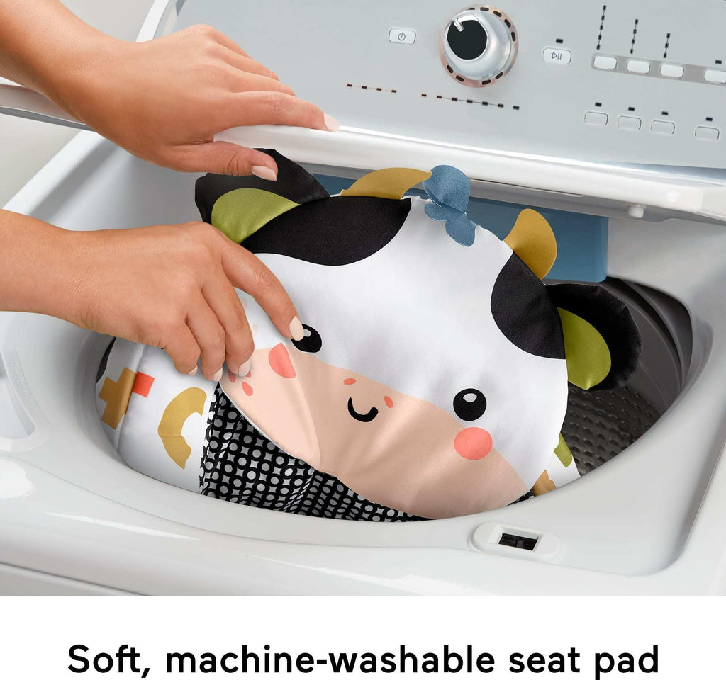 Fisher-Price Sit-Me-Up Floor Seat, Cute Cow Theme (HYR49)