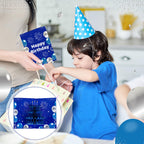 Marhpveua 6 Slots 3D Honeycomb Birthday Money Card Holder - Blue view 3