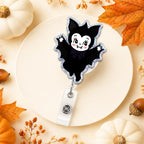 Halloween Badge Reel, Cute Spooky Gifts for Teacher Nurse - Bat view 6
