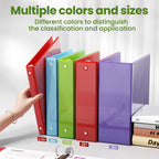 SUNEE 3 Ring Binder 1.5 Inch 1 Pack, Clear View Binder Three Ring PVC-Free (Fit 8.5x11 Inches) for School or Office
