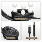 KVIDIO Wired Headphones with Mic - Black view 6