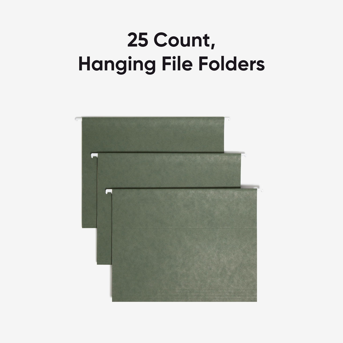 Smead Hanging File Folder, 1/5-Cut Adjustable Tab, Letter Size, Standard Green, Hanging (additional view 2)