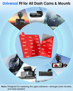 4Pcs Adhesive Sticky Pads for Dash Cam, Square High Heat Resistant Double-Sided Sticker (additional view 1)