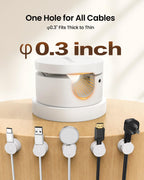 Silkland 360° Rotable Cable Clips - White / 6 Pack view 3